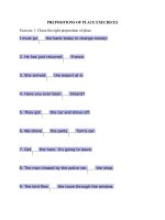 preposition of place exercises