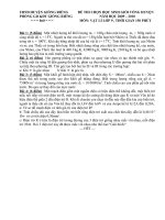 Đề thi HSG Vật lý 9 2009-2010 - Giồng Riềng, Kiên Giang