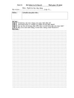 Đề kiểm tra tiêt 21 -lí thuyết ,tiết 22 -thực hành-nghề tin 8