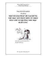 sáng kiến kinh nghiệm mĩ thuật tiểu học