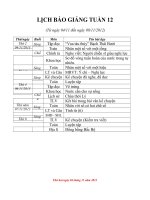 GIAO AN LỚP 4 TUẦN 12 BUI THÚY EASUP 2013