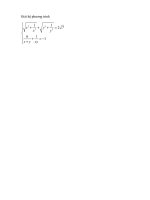 Nhờ các thầy cô giải giúp bài hệ