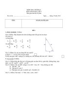 kiểm tra chương I hình học 9