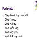 bài giảng các loại mạch ghép