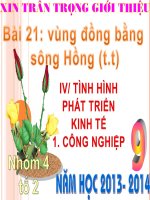 Bài 21 Đồng bằng sông Hồng lớp 9