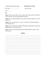 Đề kiểm tra 1 tiết ngữ văn 7 học kì I