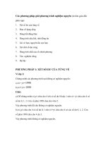 các phương pháp tìm ngiệm nguyên