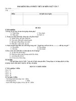 Kiểm tra Ngữ văn 7- Tiết 42