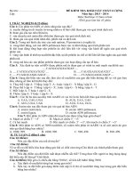 Kiểm tra sinh 12 cơ bản