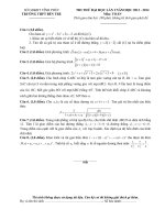 Đề thi thử ĐH lần I năm học 2013 - 2014