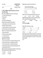 Đề kiểm tra 1 tiết Vật lý 6 HK I