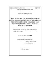 luận án tiến sĩ y học thực trạng mắc các bệnh nhiễm trùng đường sinh dục dưới ở phụ nữ bán dâm