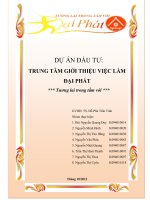 tiểu luận  dự án trung tâm giới thiệu việc làm đại phát