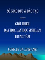 Dạy học lấy HS làm trung tâm
