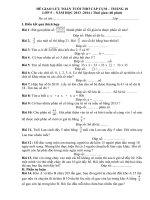 ĐỀ THI GIAO LƯU TOÁN TUỔI THƠ THÁNG 10