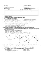 đề kiểm tra 1 tiết vật lí 7