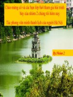 bài nếp sống văn minh người Hà Nội