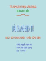 Bài 21: Sơ đồ mạch điện-chiều dong điện