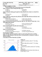 ĐỀ KIỂM TRA 1 TIẾT KI-13-14