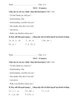 bài kiểm tra 15 phút - TA 6
