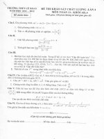 De thi khao sat chuyen de