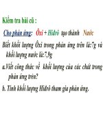 phương trình hóa học tiết 1