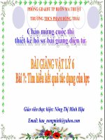 Bài 7: Tìm hiểu kết quả tác dụng của lực