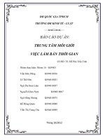 tiểu luận dự án trung tâm môi giới việc làm bán thời gian