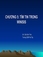 Bài giảng tin học hóa trong hoạt động thông tin  thư viện (Chương 5)