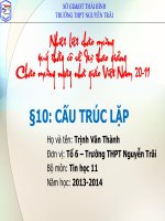Bài 10: Cấu trúc lặp - Giao diện đẹp - Chọn ý