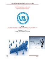 tiểu luận nâng cao chất lượng cán bộ quản lý kinh tế tại việt nam