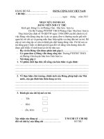 phiêu nhận xét đảng viên nơi cư trú