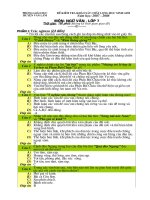 ĐỀ THI HS GIỎI VĂN 7 + ĐÁP ÁN CHI TIẾT (YÊN)