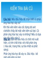 HÓA HỌC 8 ĐỊNH LUẬT BẢO TOÀN KHỐI LƯỢNG