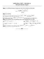 Kiểm tra cuối chương Mũ & Lôgarit