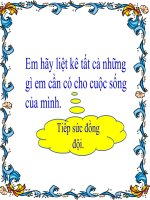 KHOA HỌC-CON NG CẦN ĐỂ SỐNG? TUẦN 1