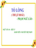 Tiết 33 Ngữ văn 10: Tỏ lòng