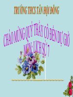 LỊCH SỬ 7 - BÀI 15 (TIẾT 2)