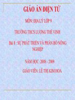 Dia Ly 9 Tiết 8 Bài 8- Sự Phát Triển Và Phân Bố Nông Nghiệp