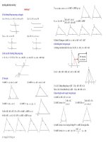 Hệ thống kiến thức Hình học