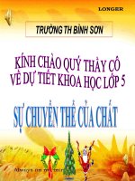 khoa hoc: Sự chuyển thể của chất