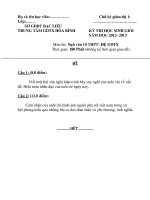 Kỳ thi học sinh giỏi Ngữ Văn 10 Hệ GDTX