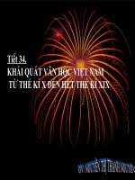 Khái quát VHVN từ thể kỉ X đến hết XIX