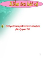 Bài 4: Sử dụng biến trong chương trình (T1)