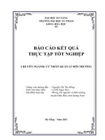 Đánh giá hiện trạng quản lý chất thải rắn y tế trên địa bàn huyện điện bàn, tỉnh quảng nam