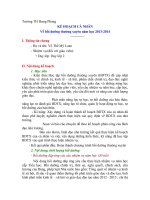 Kế hoạch bồi dưỡng thường xuyên năm học 2013-2014