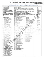 Tóm Tắt cách dùng V/ to V hay V+ing