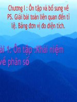 Chương 1: Ôn tập và bổ sung về phân số.  Giải bài toán liên quan đến tỉ lệ. Bảng đơn vị đo diện tích