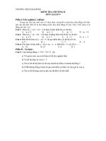 ĐỀ KIỂM TRA CHƯƠNG 2 ĐẠI SỐ 9