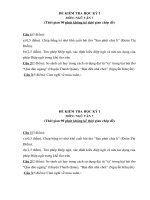 Đề kiẻm tra ngữ văn 7 kì 1